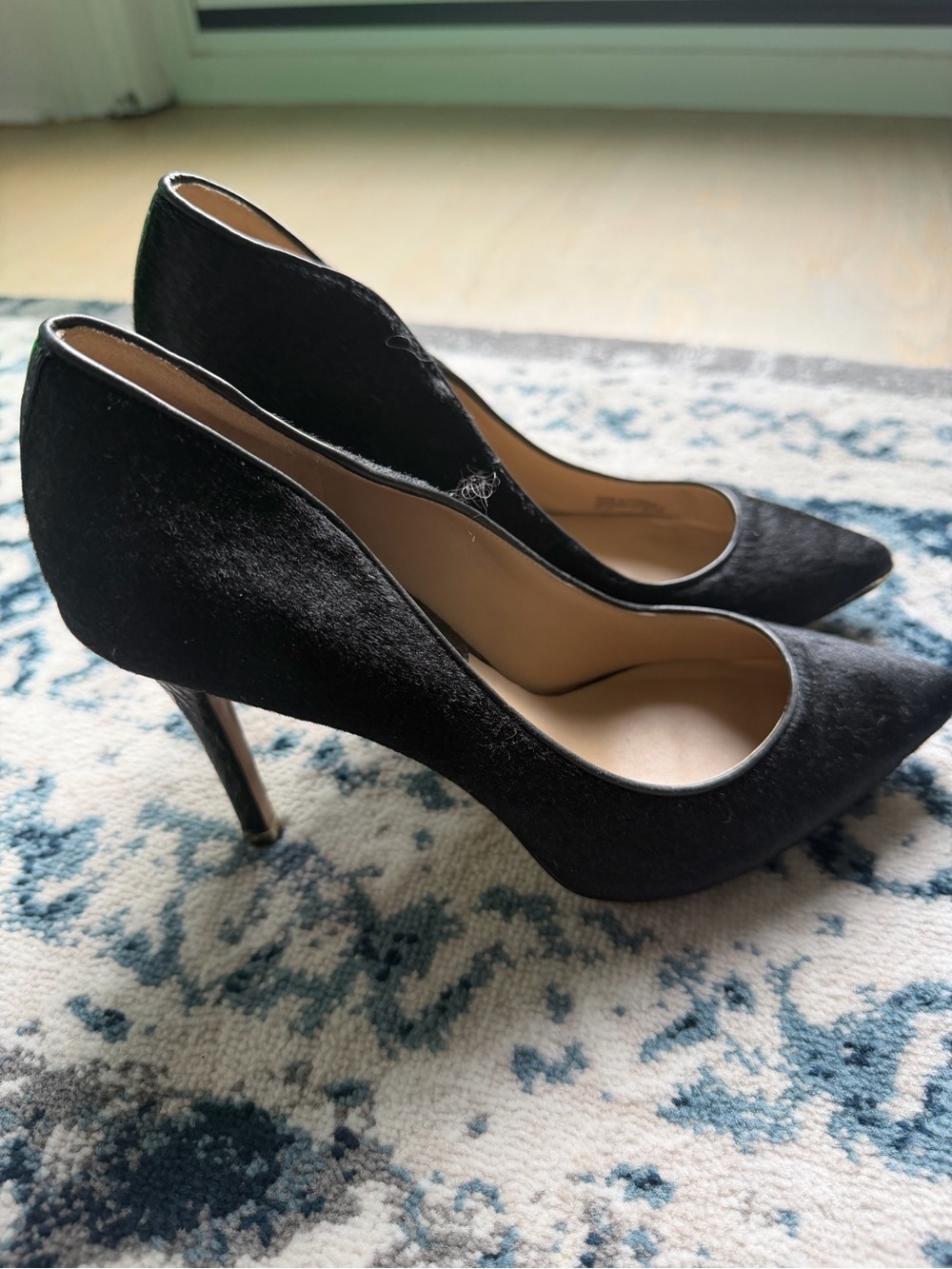 Michael Kors Black pony hair Pointed-Toe Stiletto Pumps